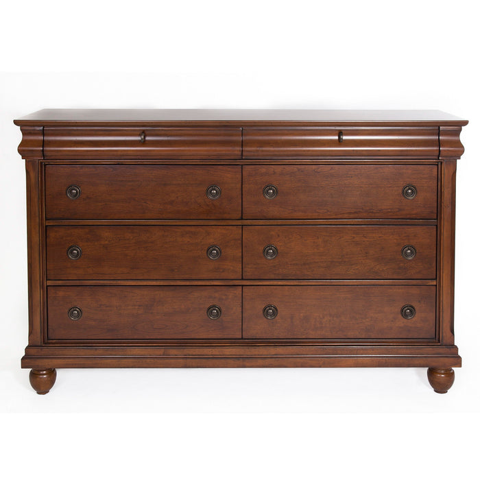 Rustic Traditions - 8 Drawer Dresser - Dark Brown