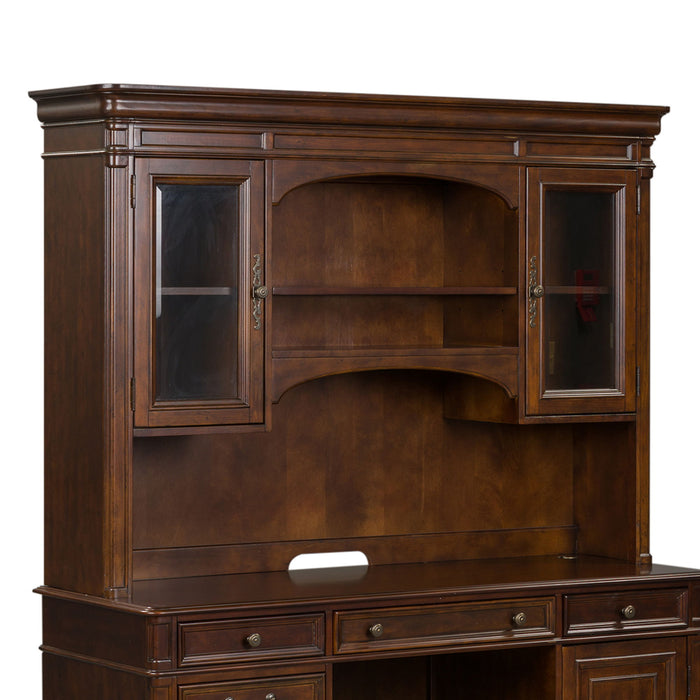 Brayton Manor - Jr Executive Credenza Hutch - Dark Brown