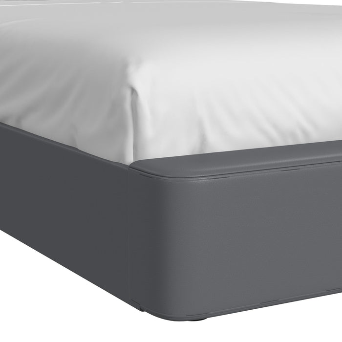 Valari - PU Twin Bed - Gray