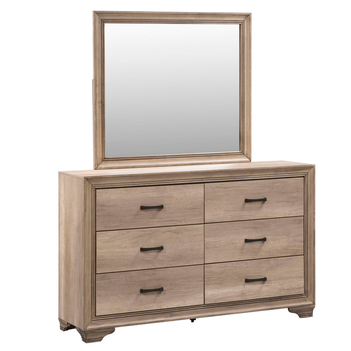 Sun Valley - Dresser & Mirror - Light Brown