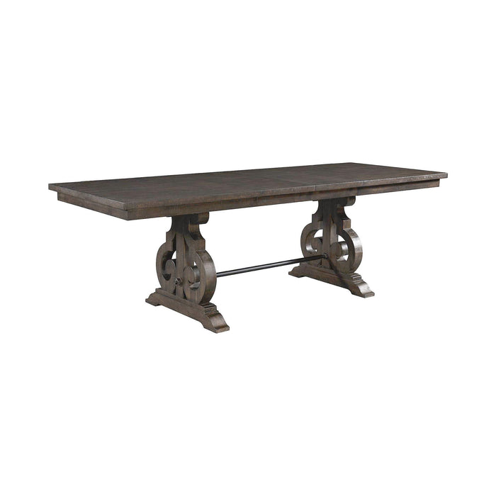 Stone - Counter Height Dining Table - Smokey Walnut