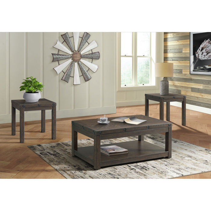 Colorado - Occasional End Table With Usb/Power - Charcoal