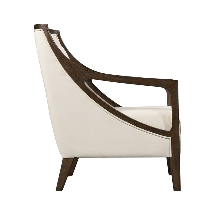 Hopkins - Chair With Brown Arm Columbia Natural