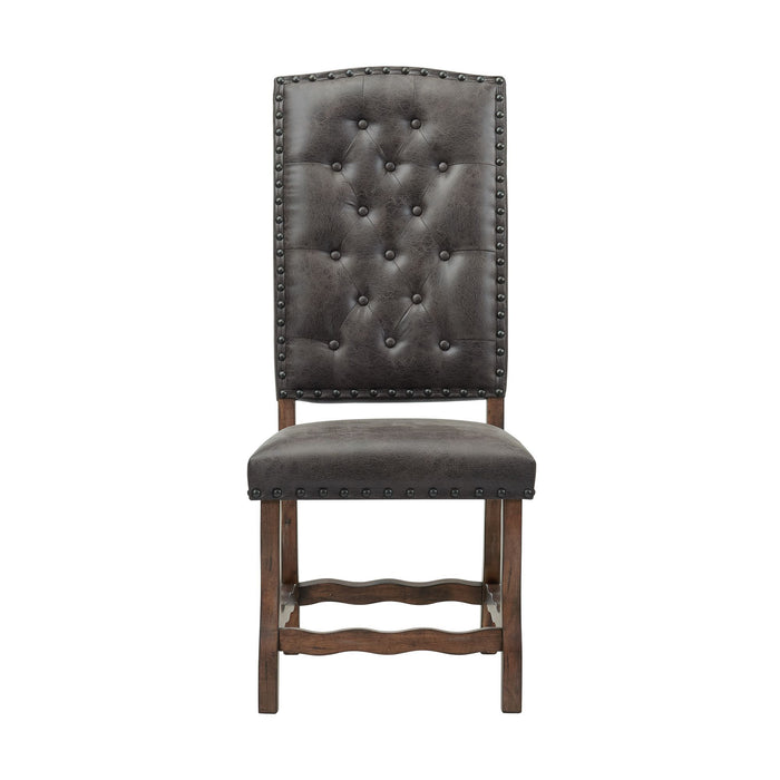 Gramercy - Tufted Tall Back Side Chair (Set of 2) - Chocolate