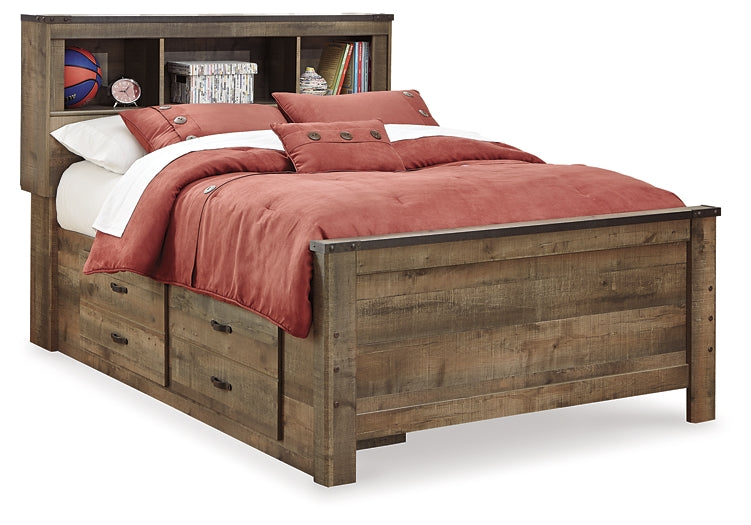 Trinell  Bookcase Bed With 2 Storage Drawers