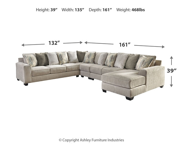 Ardsley 5-Piece Sectional with Chaise