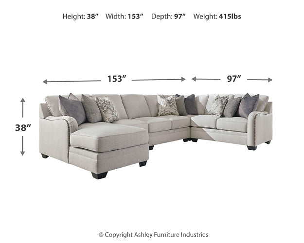 Dellara 5-Piece Sectional with Ottoman