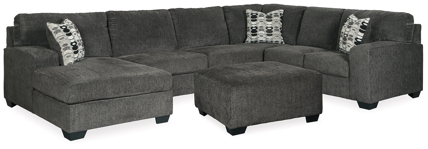 Ballinasloe 3-Piece Sectional with Ottoman