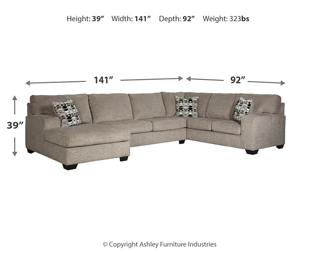 Ballinasloe 3-Piece Sectional with Ottoman