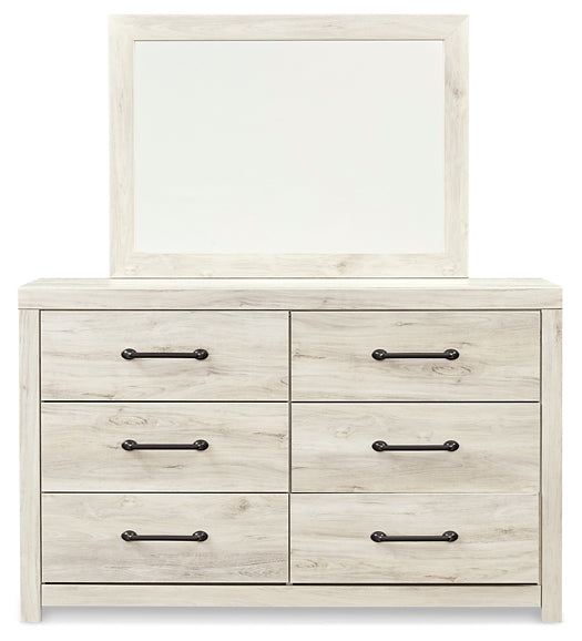 Cambeck  Panel Bed With 2 Storage Drawers With Mirrored Dresser, Chest And 2 Nightstands