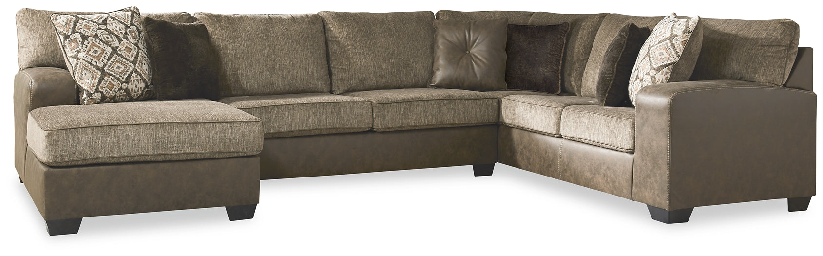 Abalone 3-Piece Sectional with Ottoman