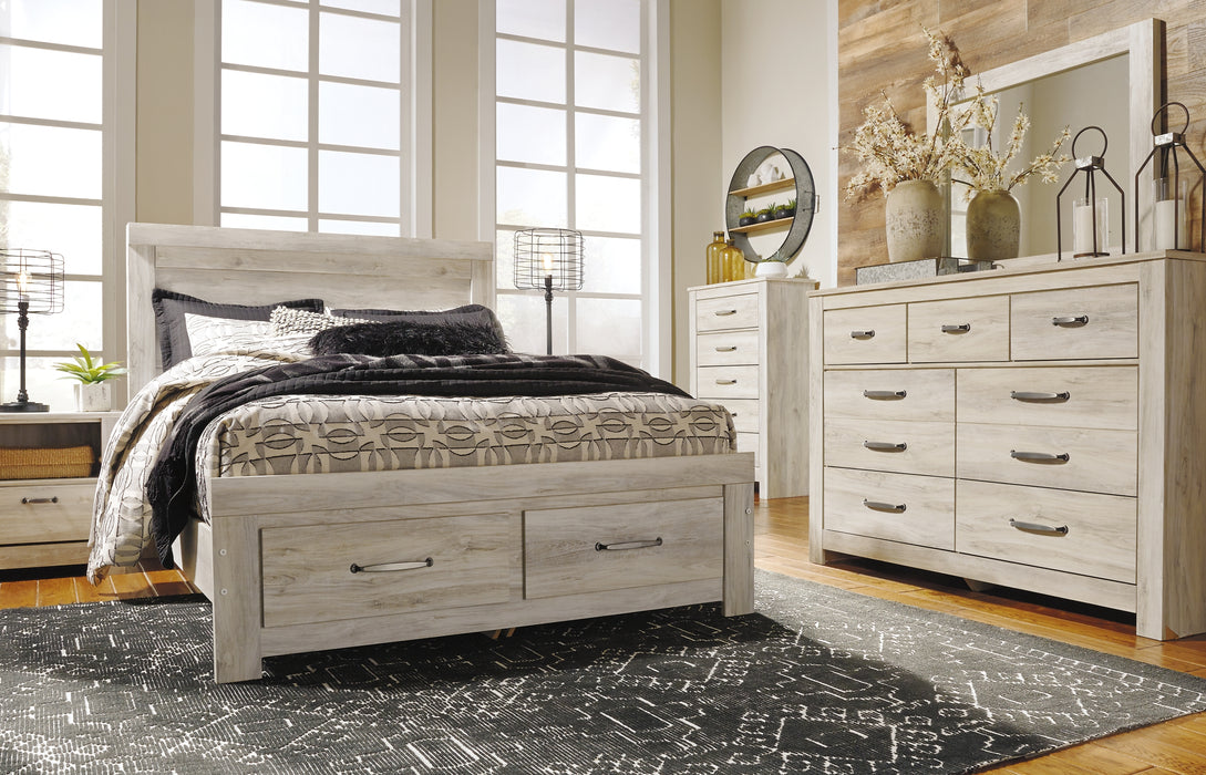 Bellaby  Panel Headboard With Mirrored Dresser, Chest And Nightstand