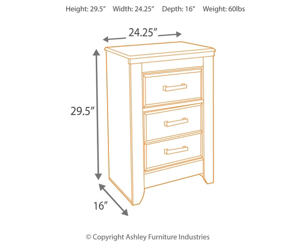 Juararo Queen Panel Headboard with Mirrored Dresser, Chest and Nightstand