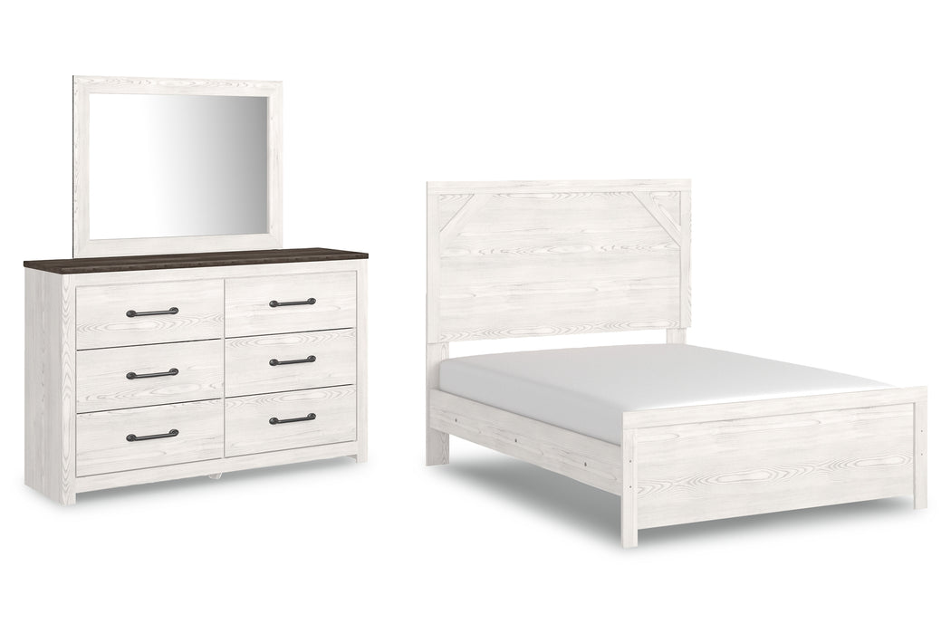 Gerridan Full Panel Bed with Mirrored Dresser