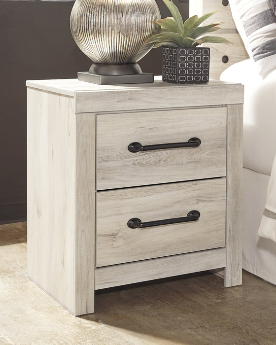 Cambeck King Upholstered Panel Bed with Mirrored Dresser, Chest and 2 Nightstands