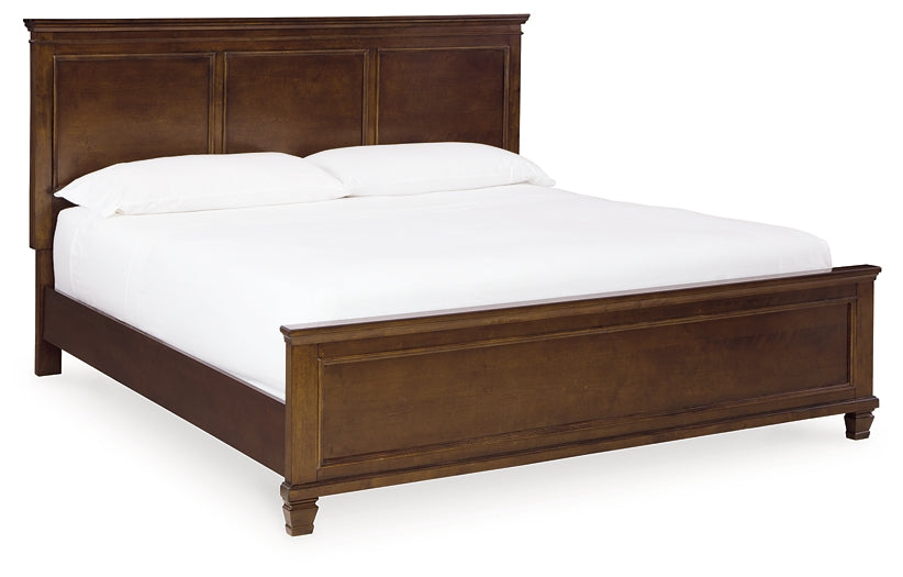 Danabrin King Panel Bed with Mirrored Dresser