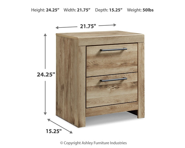 Hyanna Twin Panel Bed with Mirrored Dresser and Nightstand