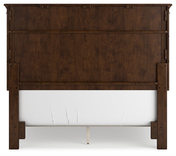 Danabrin Full Panel Bed with Mirrored Dresser and 2 Nightstands