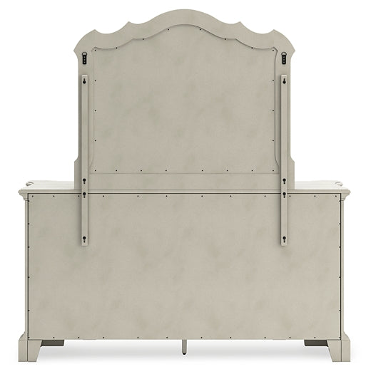 Arlendyne Queen Upholstered Bed with Mirrored Dresser