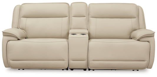 Double Deal 2-Piece Power Reclining Loveseat Sectional with Console